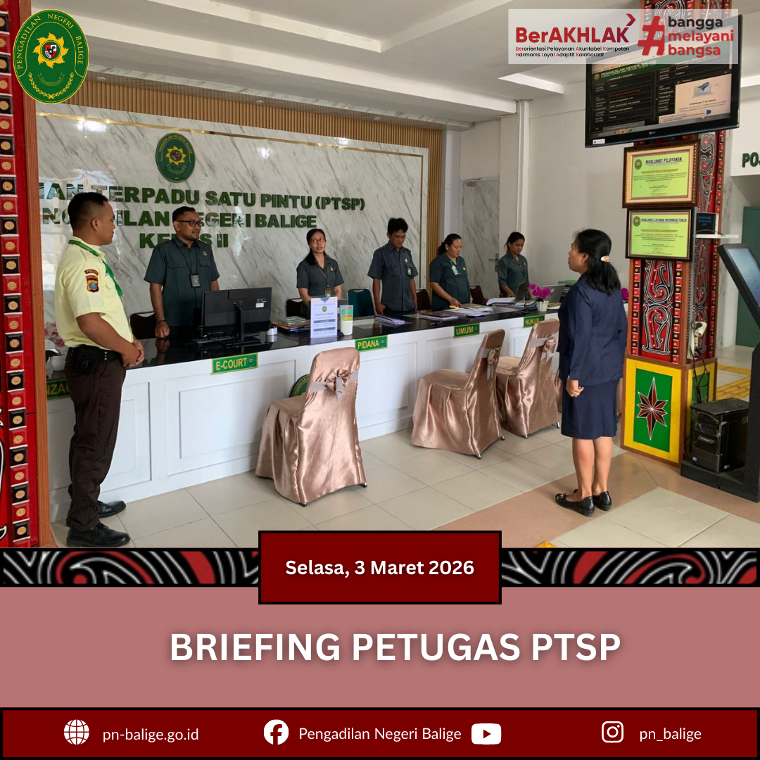 BRIEFING PETUGAS PTSP BRIEFING PETUGAS PTSP